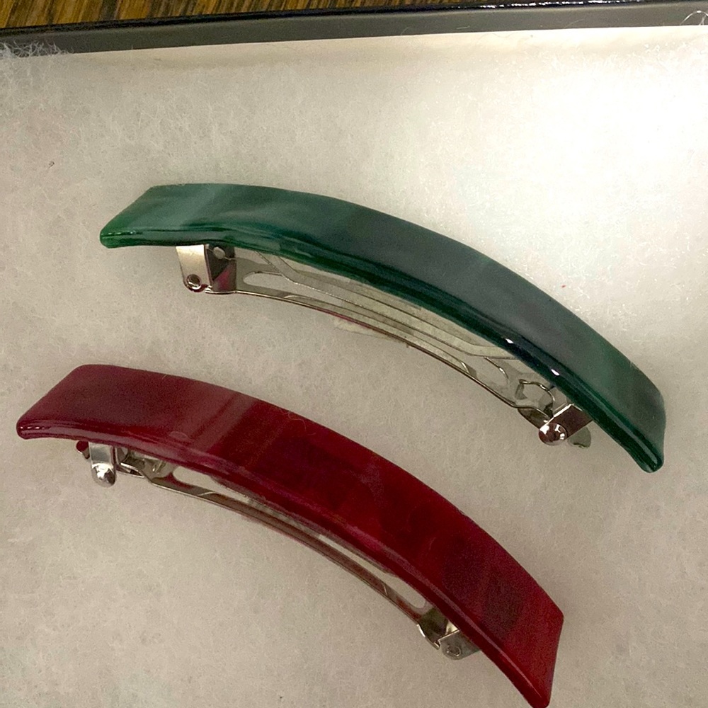 Hand crafted glass hair pin set